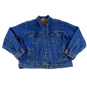 Levi Strauss Vintage 90s Denim Trucker Jean Jacket Made in USA Men's Large